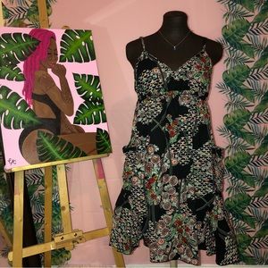 Forever 21 Black Floral Dress With Pockets